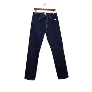 Flint And Tinder Selvedge Denim Straight Fit Jeans Men's 32x32 Dark Wash Stretch